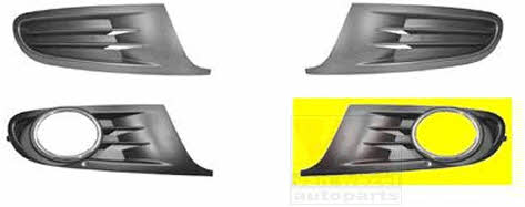 5863593 Van Wezel Front bumper grille (plug) left