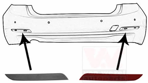 0670940 Van Wezel Rear Right Light Reflector