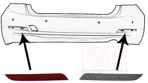 0670939 Van Wezel Light reflector rear left