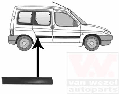 Door moulding Citroen Berlingo: 0903426 Van Wezel Rear door trim right