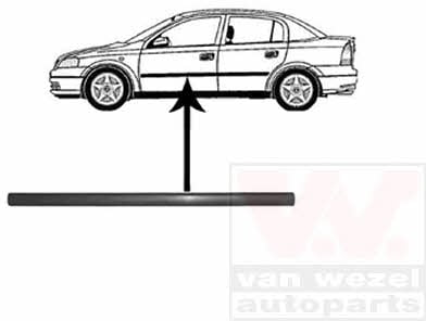 3742423 Van Wezel Front door trim left