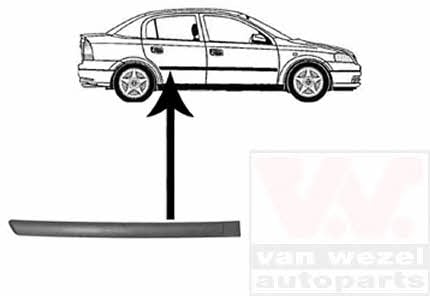 3742426 Van Wezel Rear door trim right