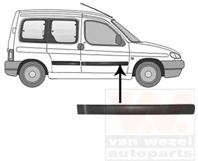 Door moulding Citroen: 0903424 Van Wezel Front door trim right
