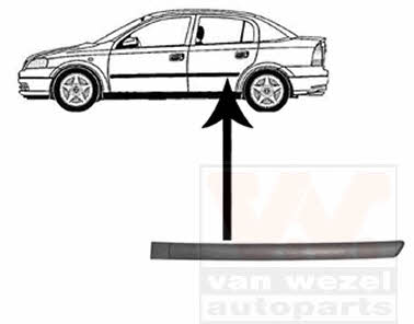 3742425 Van Wezel Rear door trim left