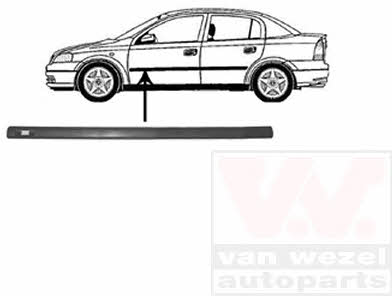 3742403 Van Wezel Front door trim left