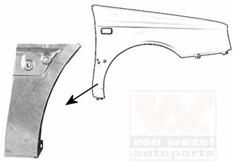 Fender repair parts Volkswagen: 5883156 Van Wezel Repair part front fender right