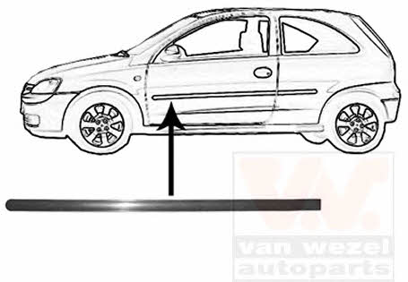 3777427 Van Wezel Front door trim left