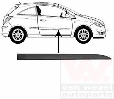 3750424 Van Wezel Front door trim right