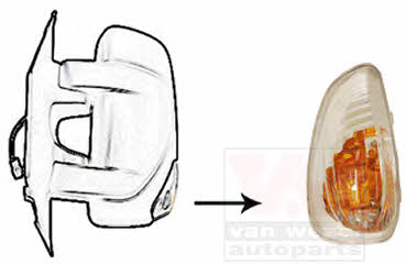 Side indicator Nissan: 3799917 Van Wezel Turn signal repeater in the mirror