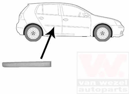 5894426 Van Wezel Rear door trim right