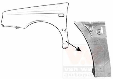 Fender repair parts Volkswagen Golf: 5883155 Van Wezel Repair part front fender left