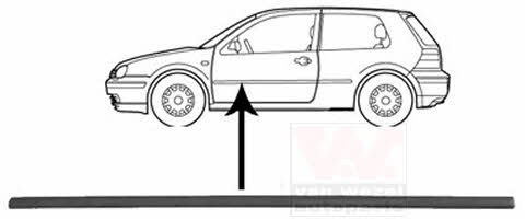 5888427 Van Wezel Front door trim left