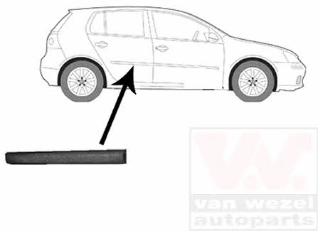 5894406 Van Wezel Rear door trim right
