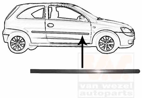 3777428 Van Wezel Front door trim right