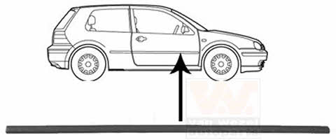 5888428 Van Wezel Front door trim right