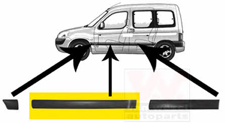 4051423 Van Wezel Front door trim left
