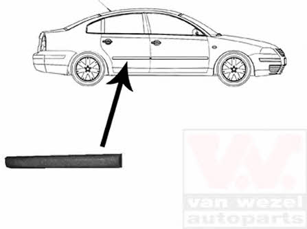 5836426 Van Wezel Rear door trim right