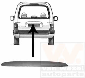 Door moulding Peugeot: 4051459 Van Wezel Trunk lid trim