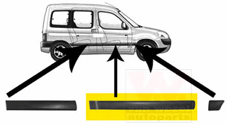4051424 Van Wezel Front door trim right