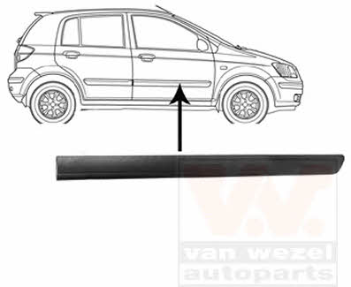 8252424 Van Wezel Front door trim right