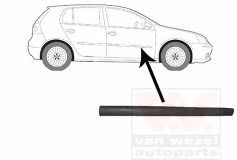 5894404 Van Wezel Front door trim right