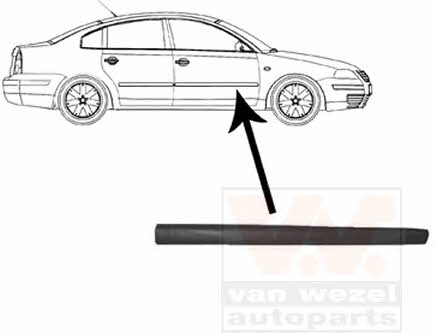 5836424 Van Wezel Front door trim right