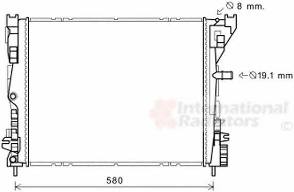 Van Wezel 43002608 Radiator, engine cooling 43002608