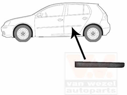 5894405 Van Wezel Rear door trim left