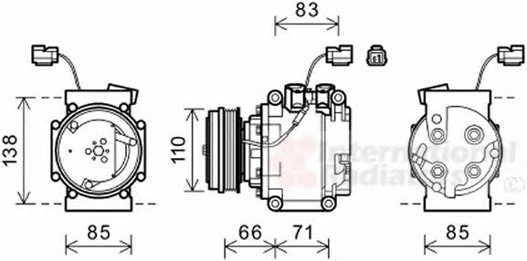 Van Wezel 2500K260 Compressor, air conditioning 2500K260 2500K260 Van Wezel Compressor, air conditioning