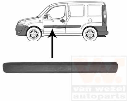 1637427 Van Wezel Front door trim left