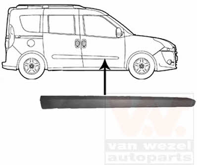 Doors Fiat Doblò Mk2 (263) Estate van: 1638424 Van Wezel Front door trim right
