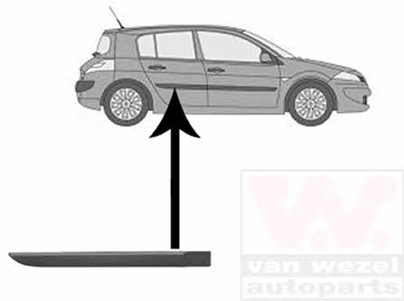4327426 Van Wezel Rear door trim right
