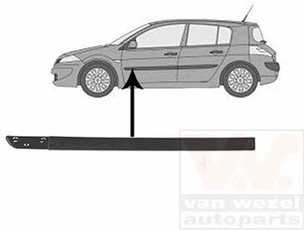 4327423 Van Wezel Front door trim left