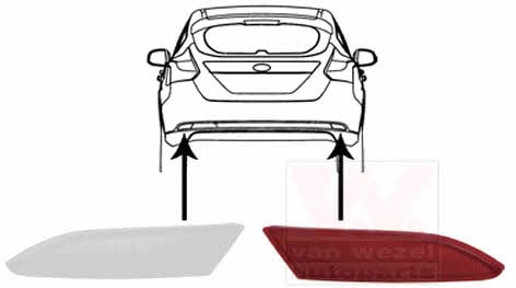 1945940 Van Wezel Rear Right Light Reflector