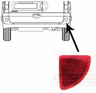 4310940 Van Wezel Rear Right Light Reflector