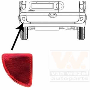 4310939 Van Wezel Light reflector rear left