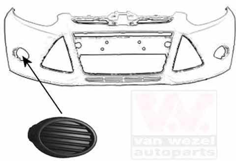 1945596 Van Wezel Front bumper grille (plug) right