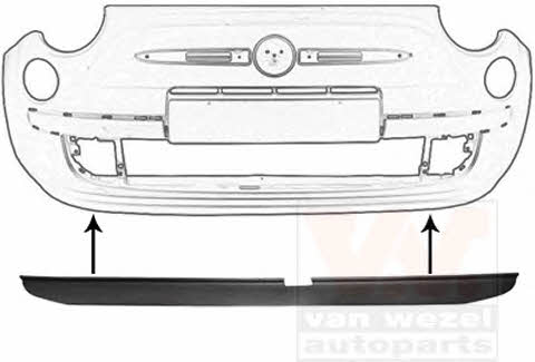 Van Wezel 1604500 Front bumper spoiler 1604500