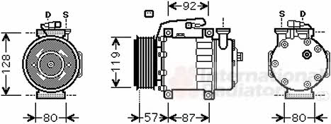 Van Wezel 1800K468 Compressor, air conditioning 1800K468