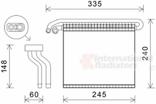 Van Wezel 1800V457 Air conditioner evaporator 1800V457