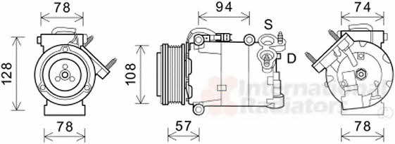 Car AC Ford Kuga Mk2 (DM2) SUV: 1800K587 Van Wezel Compressor, air conditioning
