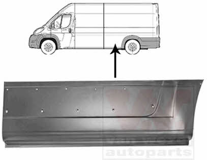 Fender repair parts Citroen: 1651141 Van Wezel Repair part rear fender left
