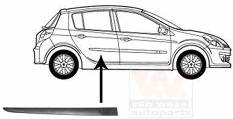 4331426 Van Wezel Rear door trim right