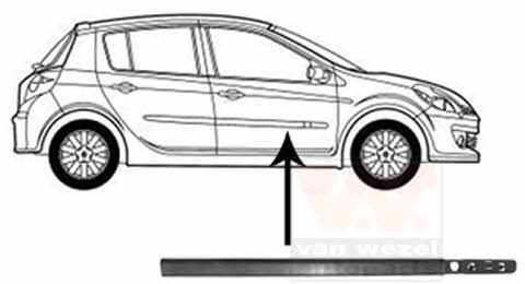 4331424 Van Wezel Front door trim right