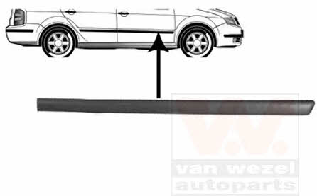 7625424 Van Wezel Front door trim right