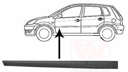 1806423 Van Wezel Front door trim left