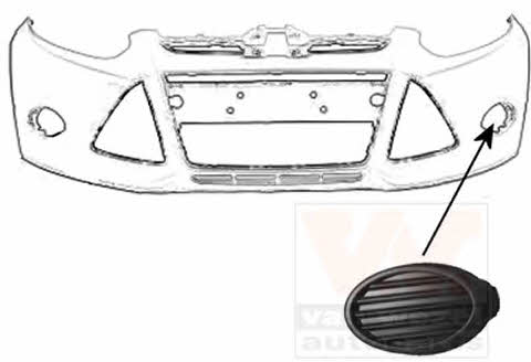 Bumper mesh Ford Focus: 1945595 Van Wezel Front bumper grille (plug) left