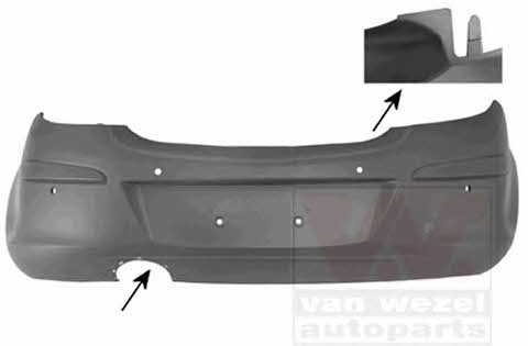 Rear bumper Opel Corsa D: 3750543 Van Wezel Bumper rear