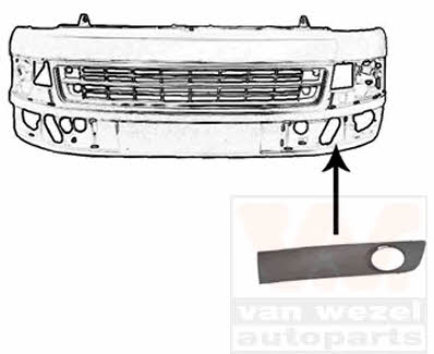 Radiator grill Volkswagen California T5: 5790593 Van Wezel Front bumper grille (plug) left