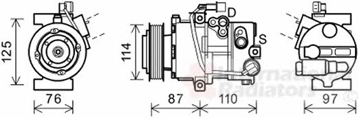 Van Wezel 8200K301 Compressor, air conditioning 8200K301